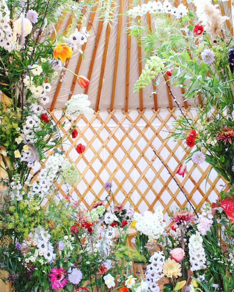 Flower Power in Yurt at Lucinda Maria