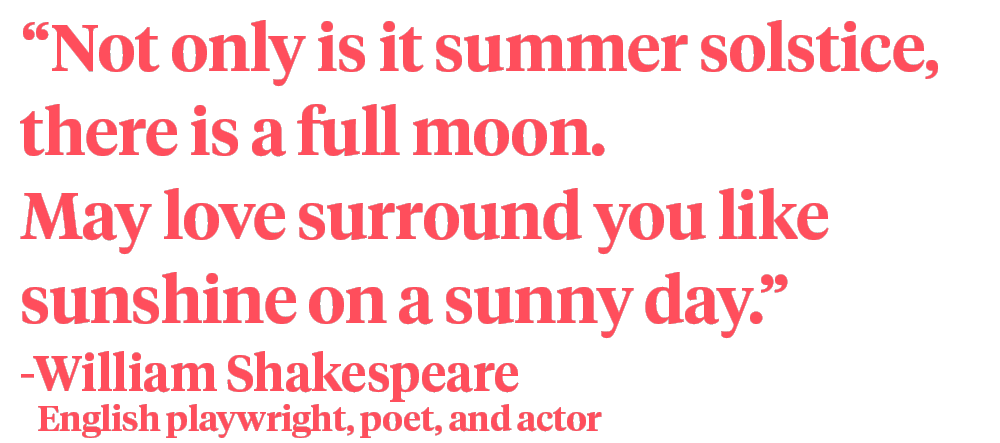 Summer Solstice quote William Shakespeare