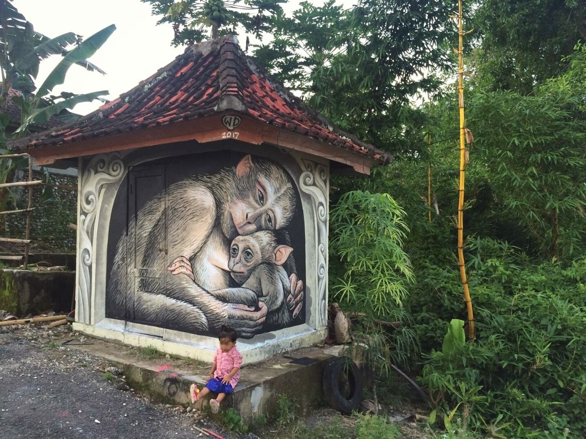 Monkey in jungle street art