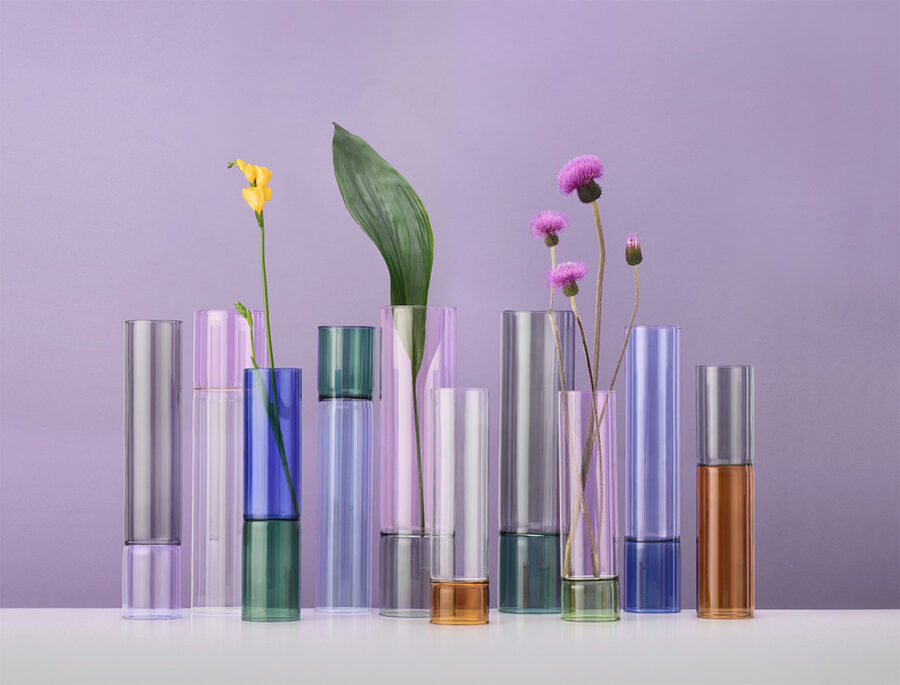 Anna-Perugini- Reversible Vases Inspired by Bamboo Stems - StudioInternazionale - entire glass vases collection - on thursd