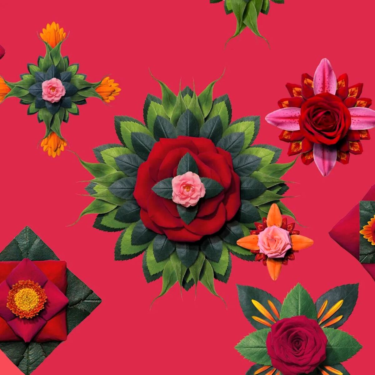 raku inoue crafts iconic fashion brand patterns from bright flower