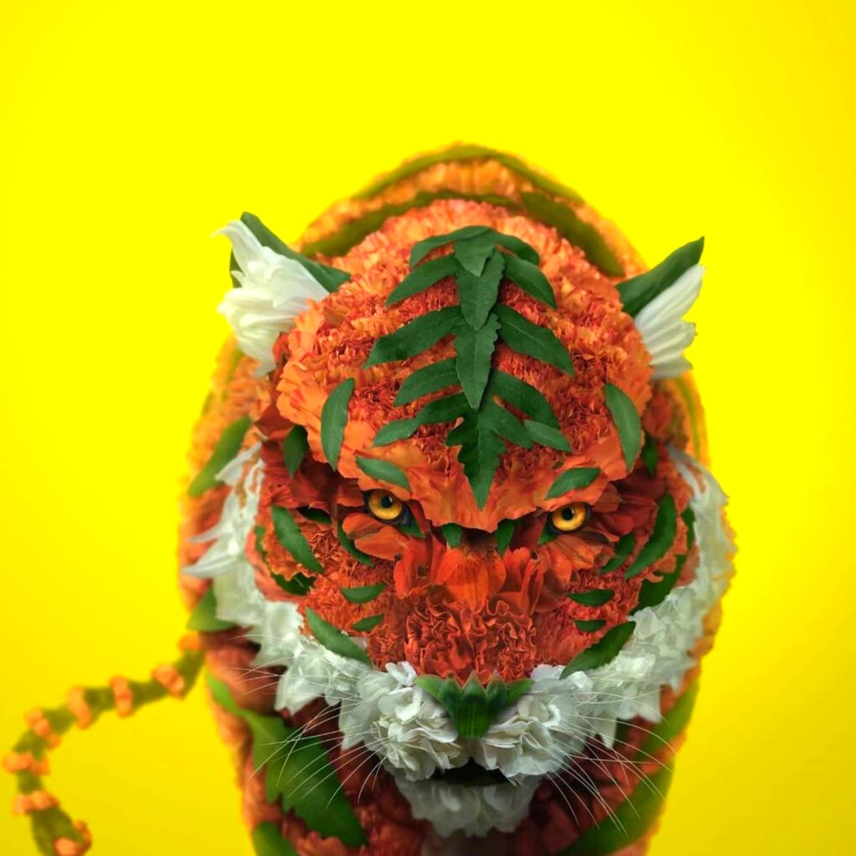 Floral tiger in bold colors