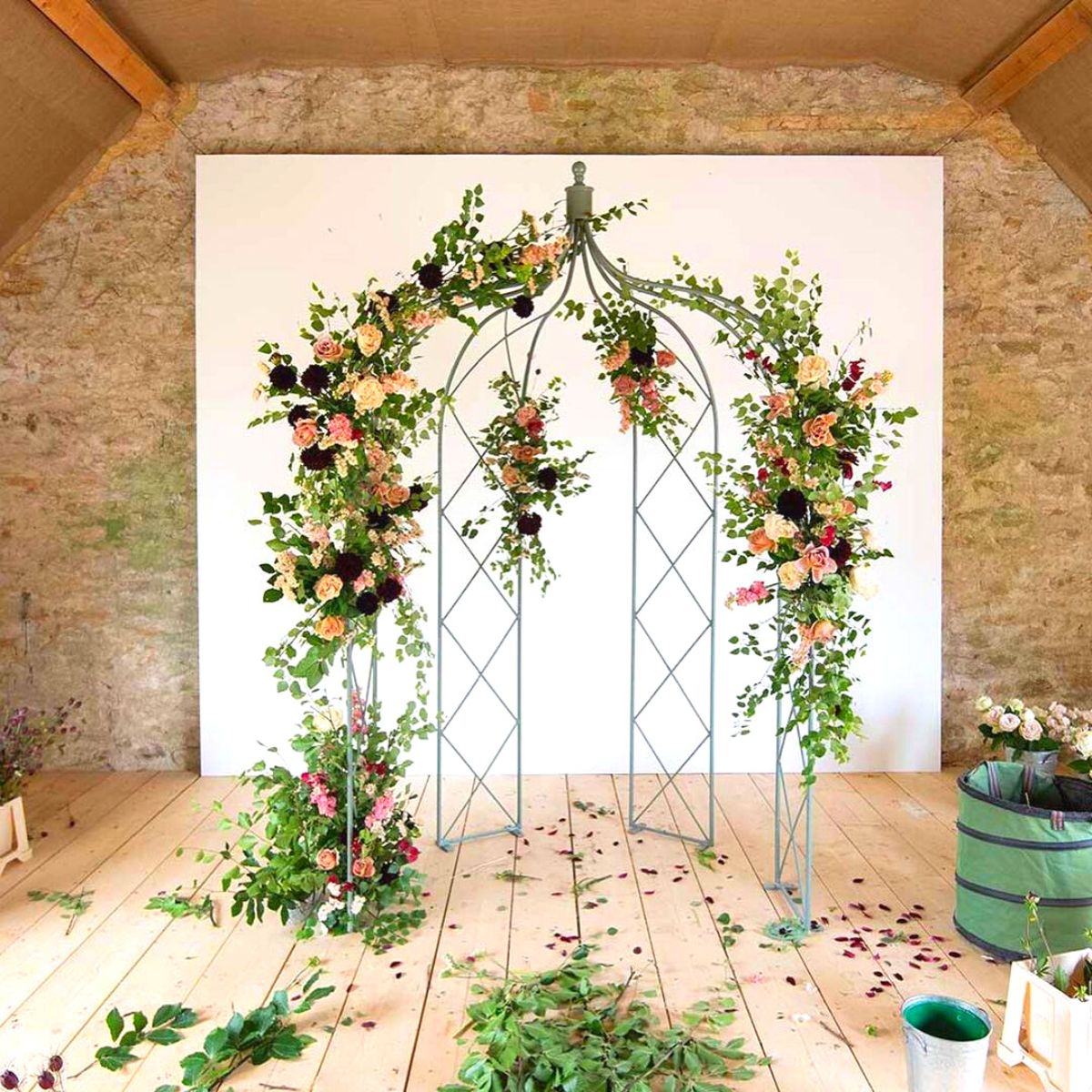 Beautiful flower arch designed by Philippa Craddock