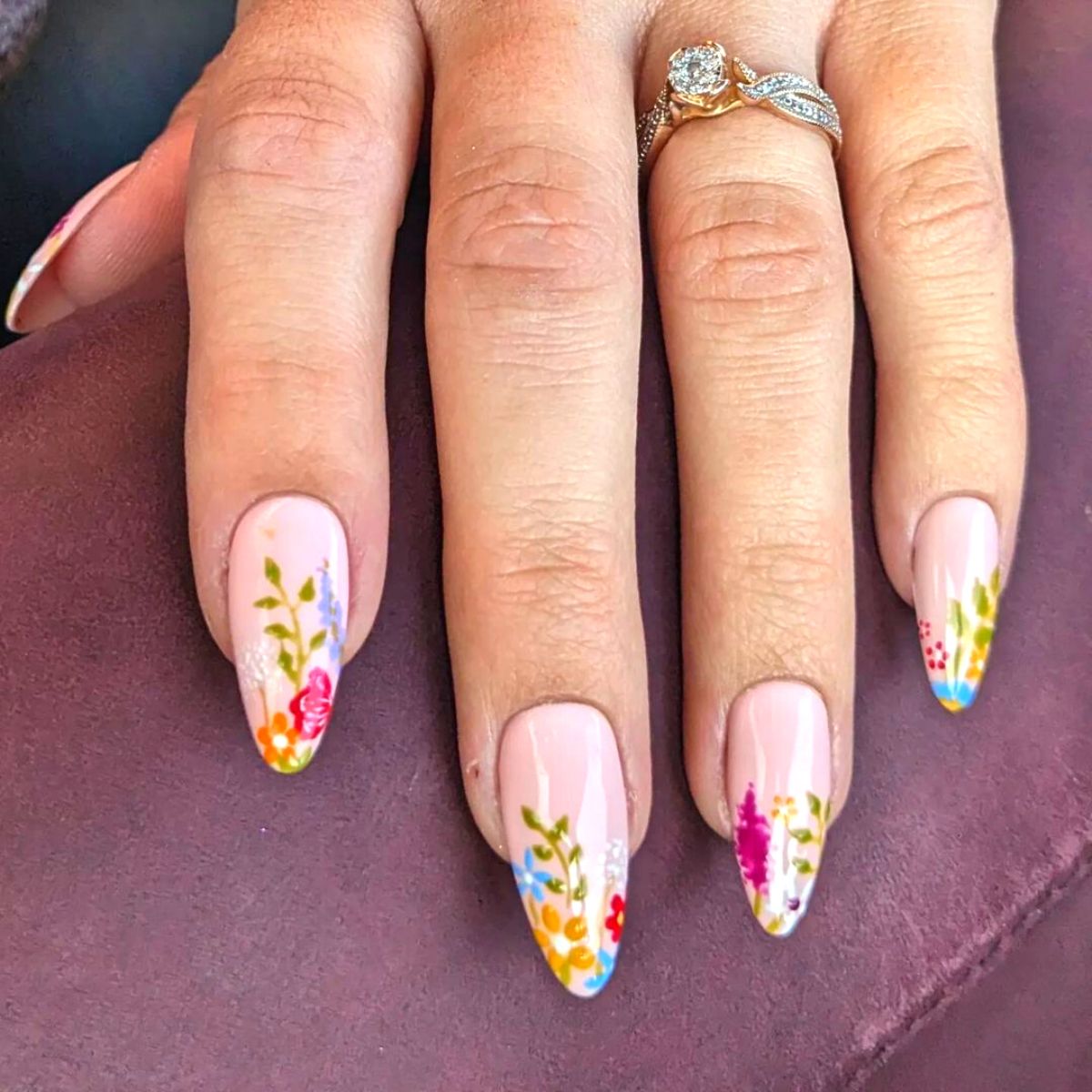 Flowers nails on sale