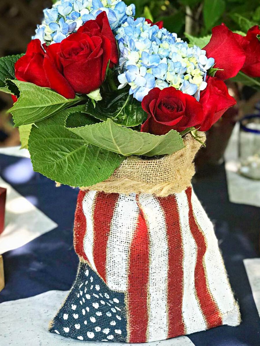 Red roses for the Fourth of July