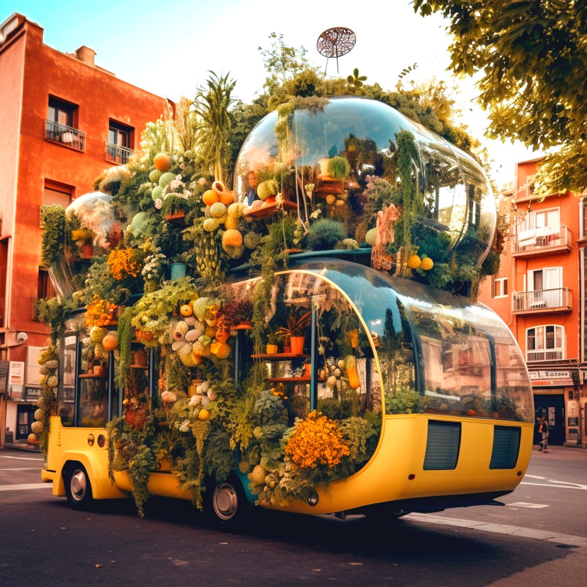 Different bus and plant designs by Emilio Alarcon