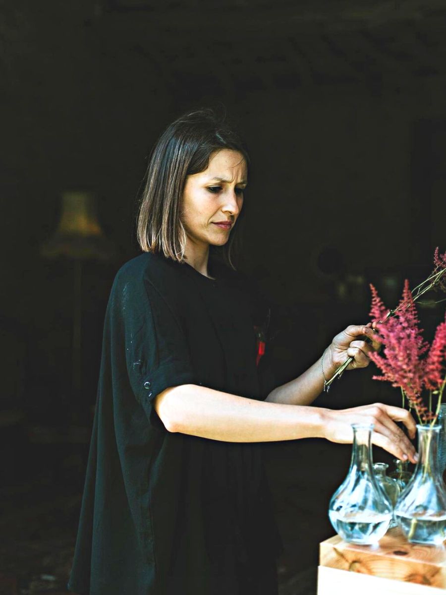 Patricia Aguin working her magic with flowers