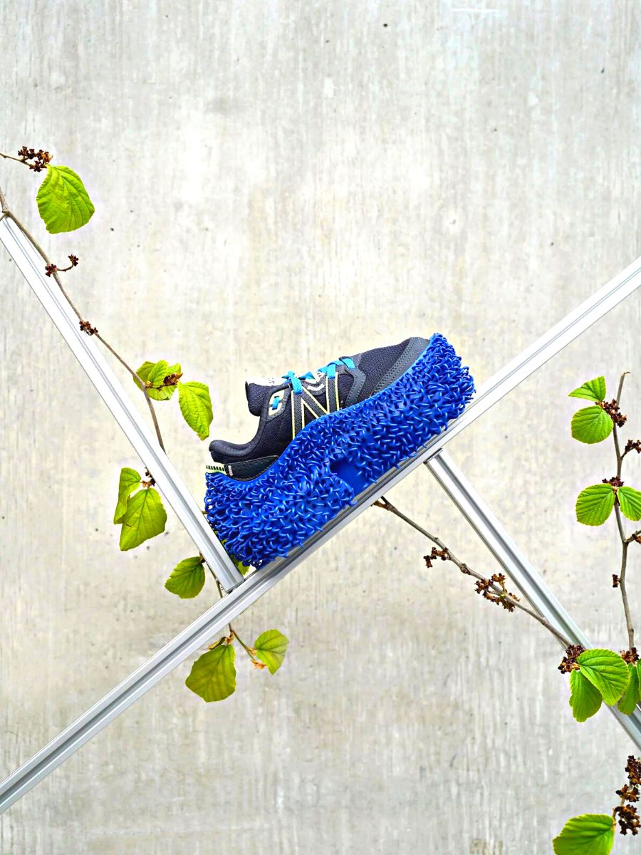 Kiki Grammatopoulos prototype of running shoes to rewild plants and seeds