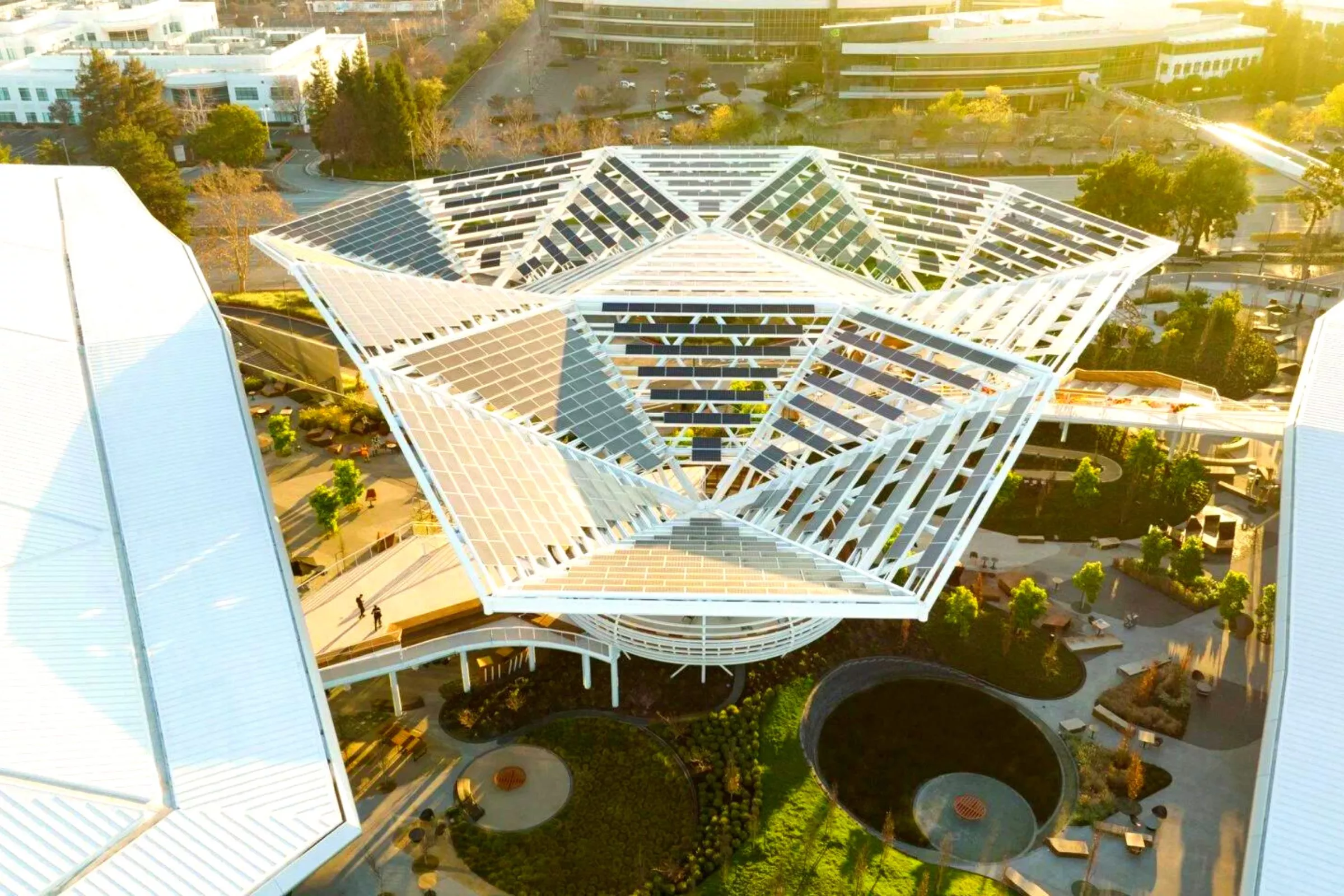 Upper view of tree trellis by Hood Design Studio