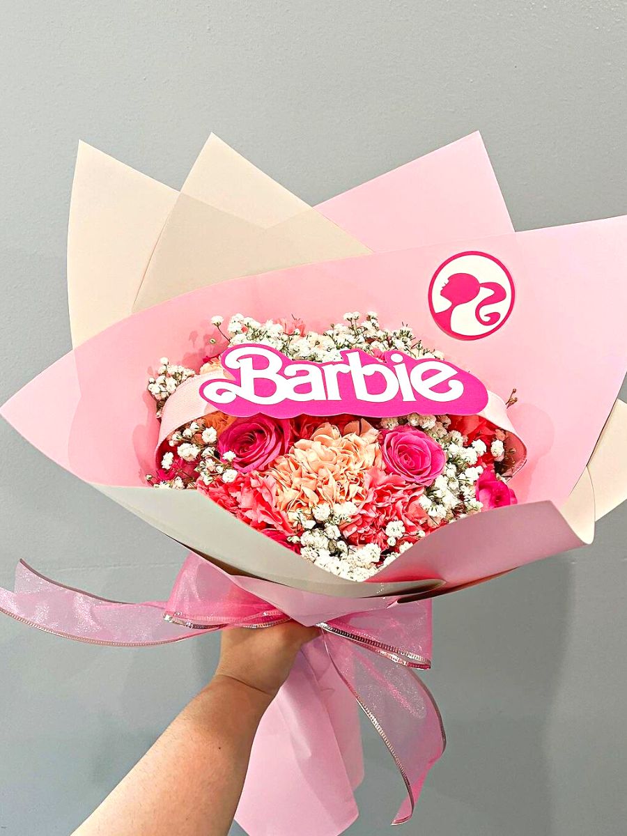 A barbie themed bouquet