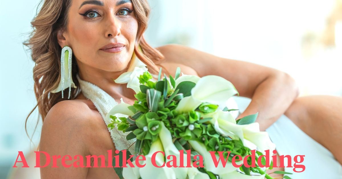 Bride with calla bouquet