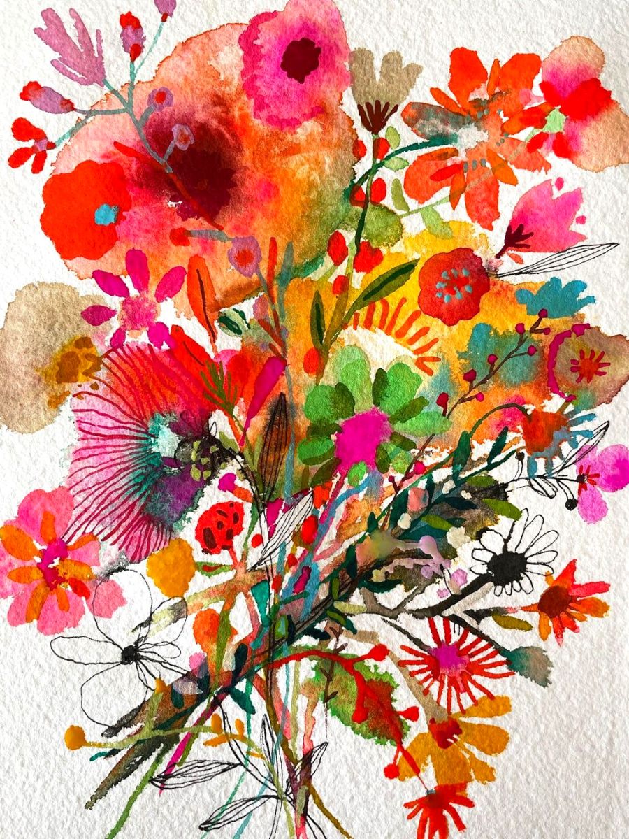 Carolyn Gavin is one of the floral illustrators to follow on Instagram