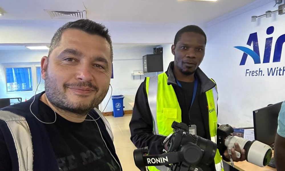 Thursd Video Crew Member Cristi With Brian Okinda at Airflo