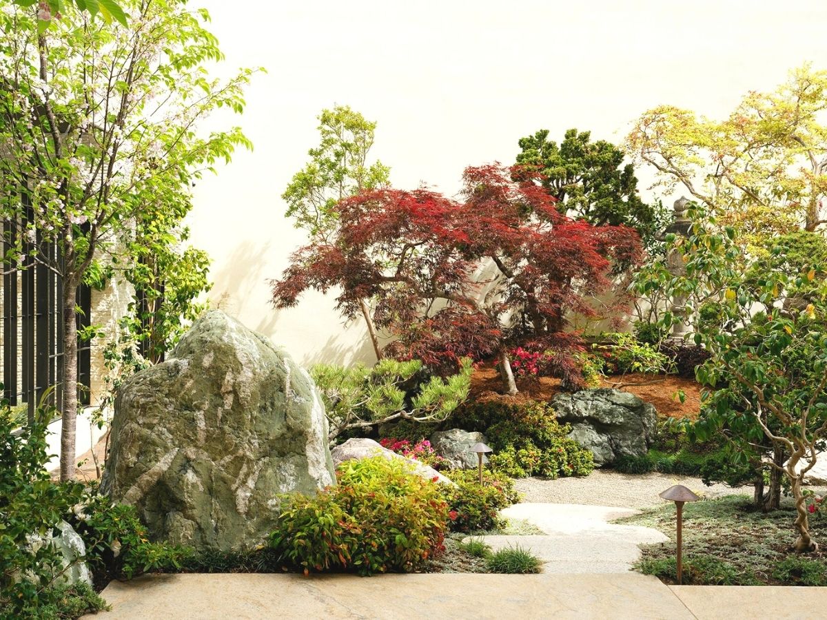 Nobu Hotel Palo Alto garden Japanese style