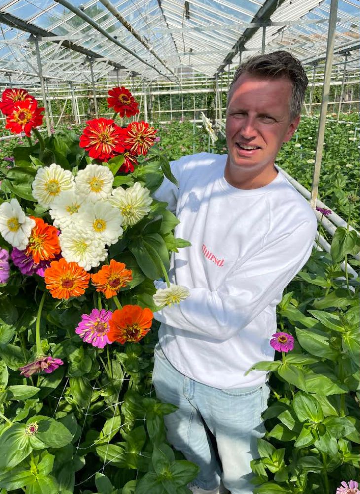 Peter van Delft Visiting Maurits Keppel and Talk About Zinnias