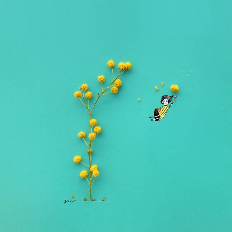 Jesuso Ortiz Turns Flowers and Everyday Objects Into Art Floral Illustration