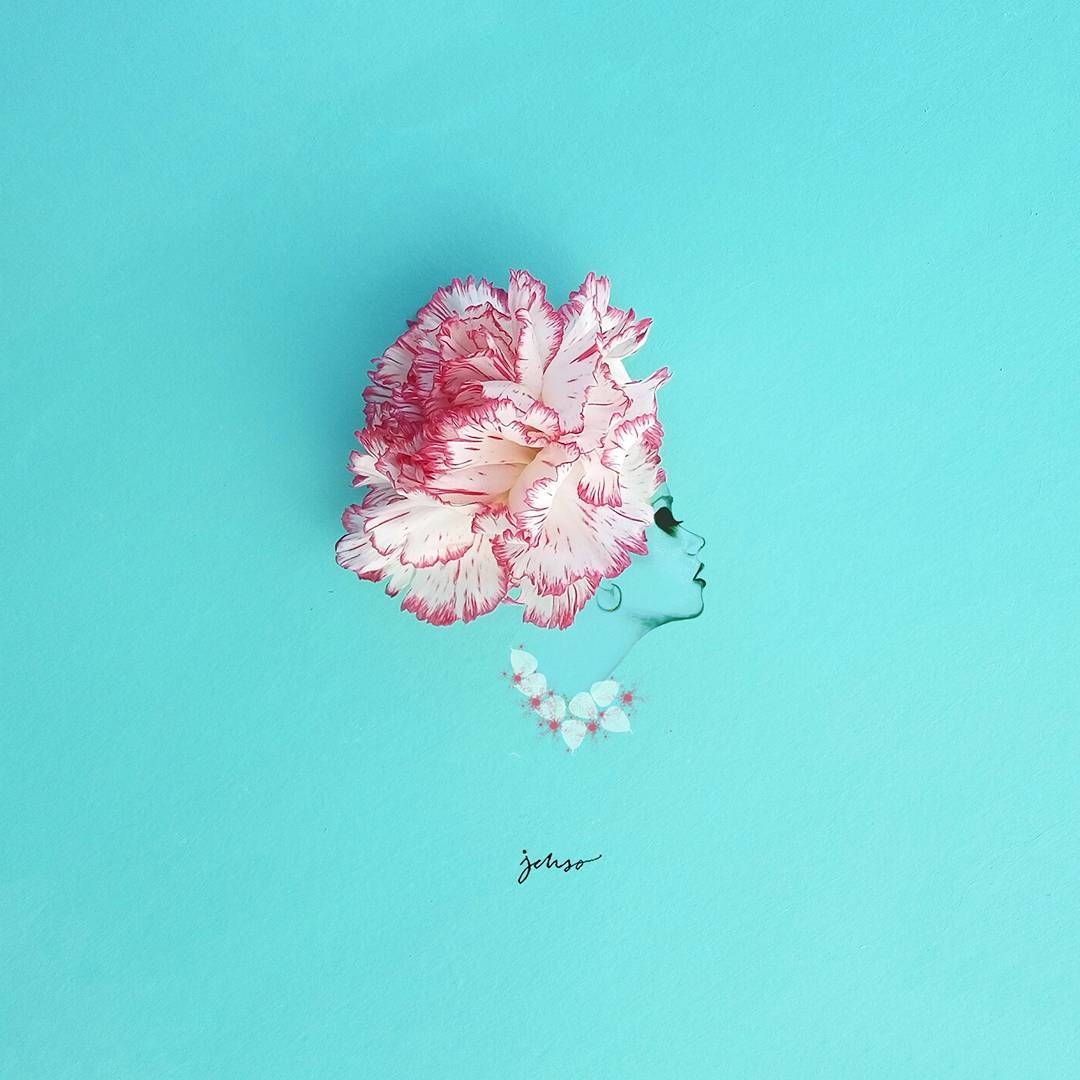 Jesuso Ortiz Turns Flowers and Everyday Objects Into Art Flower Drawing