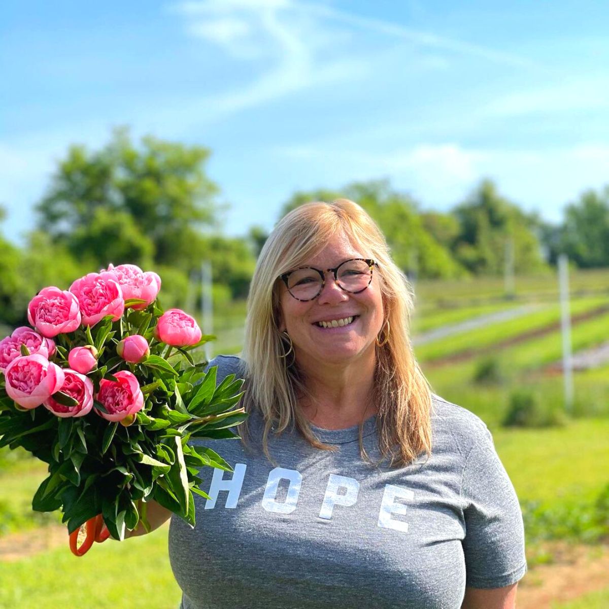 Holly Chapple owner of Hope Flower Farm