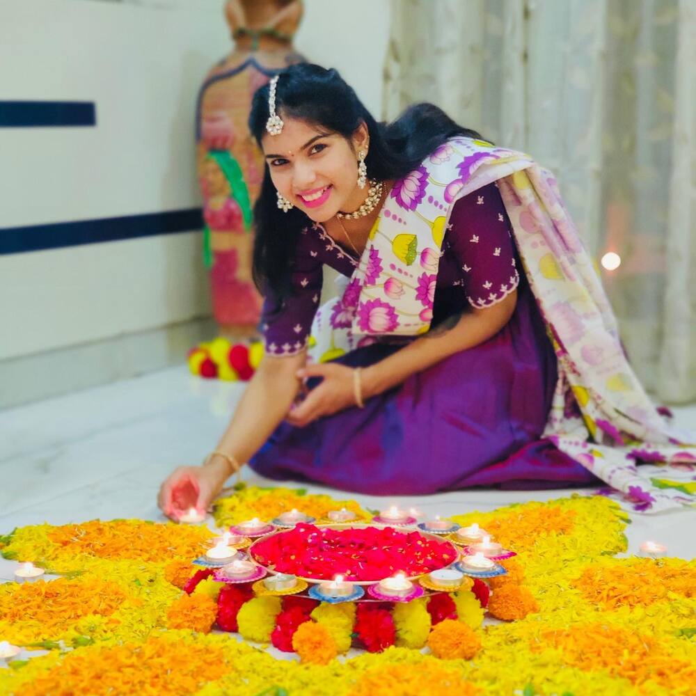 Diwali decoration with flower