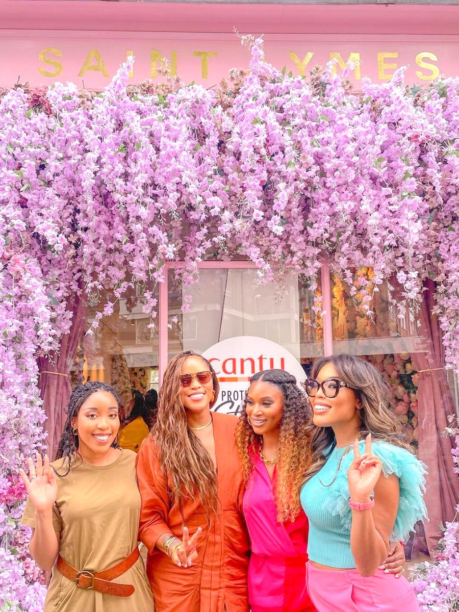 Beautiful floral facade of Saint Aymes