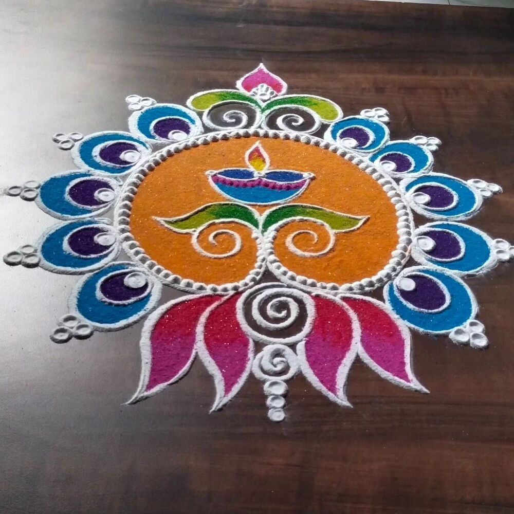 Diwali Rangoli at home