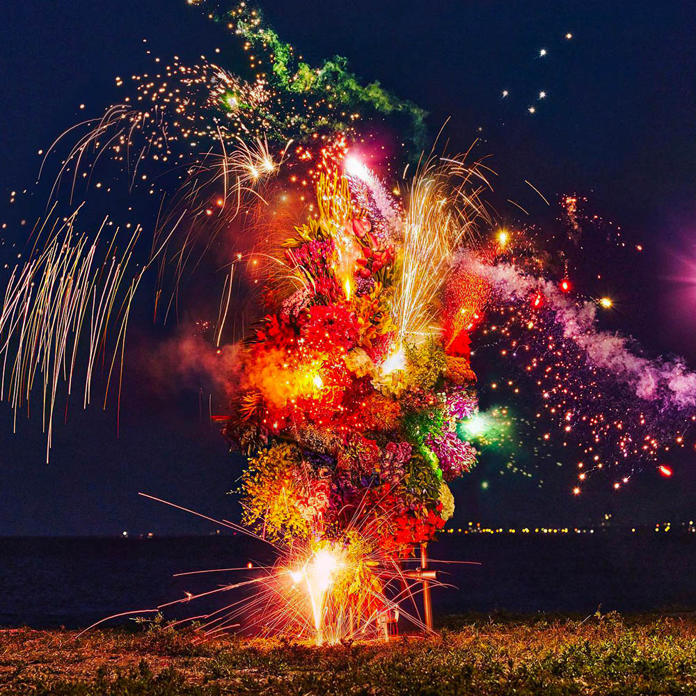 Azuma Makoto Hanabi Fireworks installation