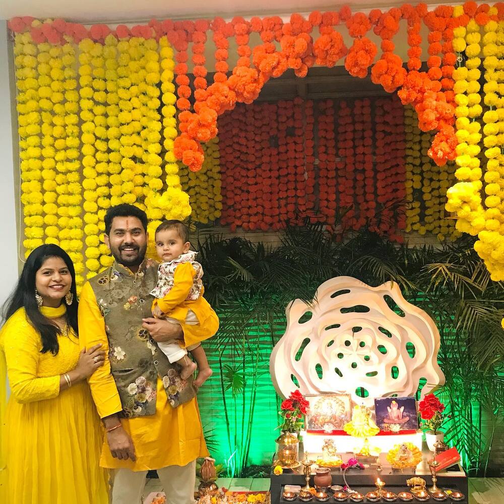 Diwali celebration with family