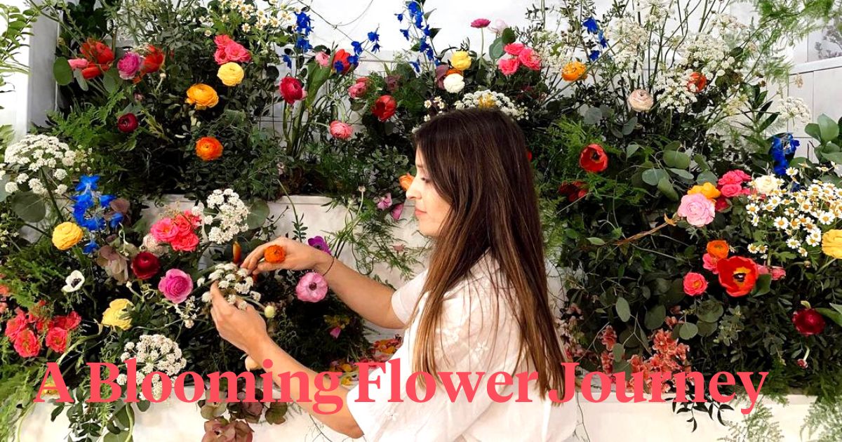 Patricia Aguín with flowers
