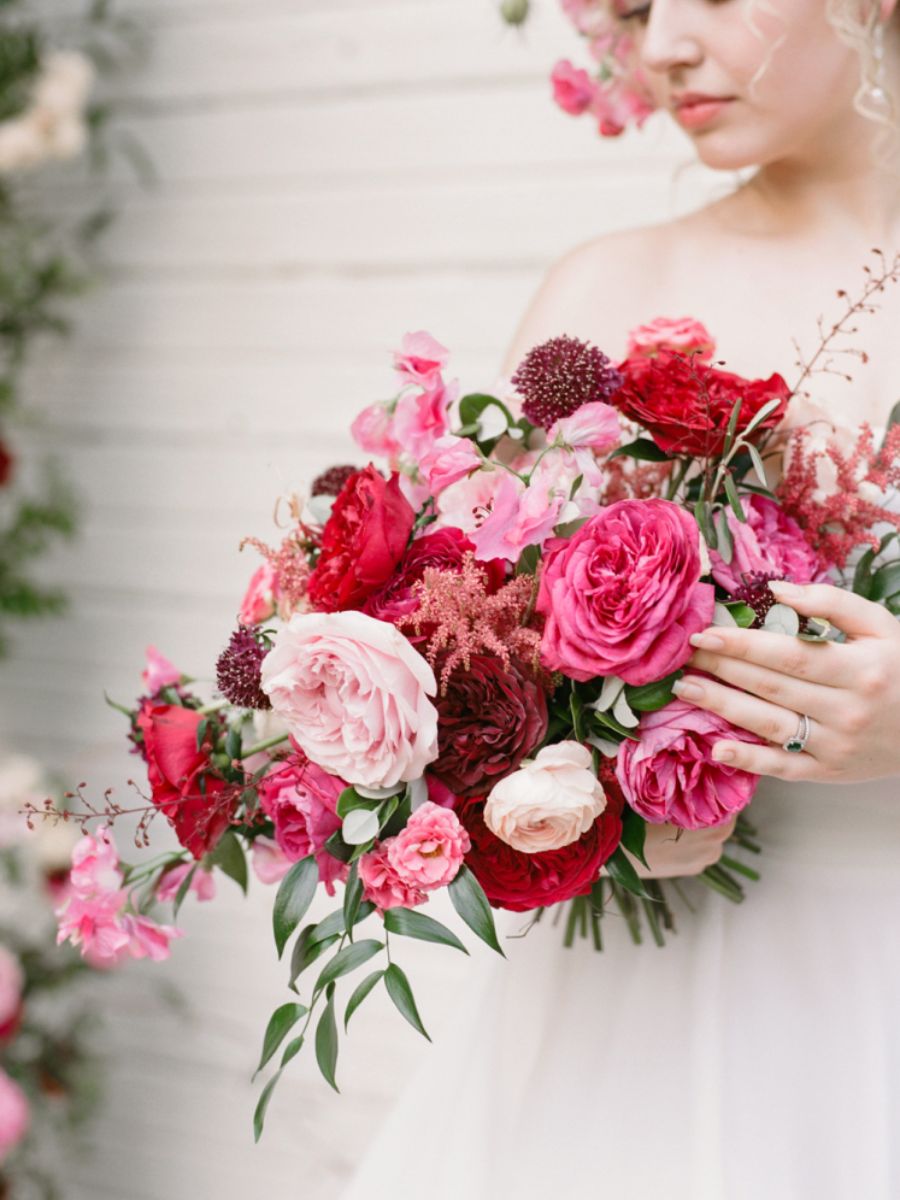 Bridal Bouquet With Alexandra Farms Garden Roses by Nancy Zimmerman