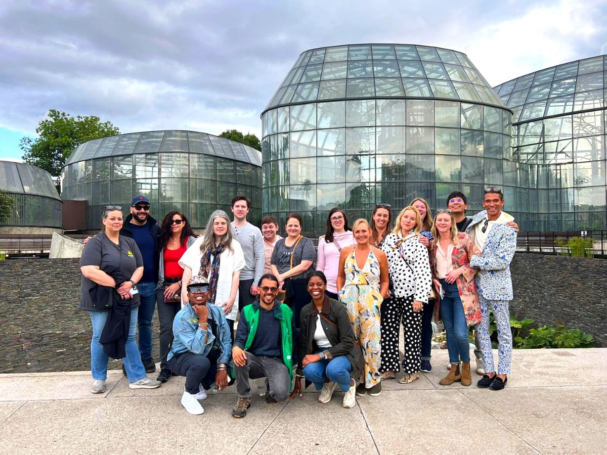 Bogota Botanical garden with group of attendees