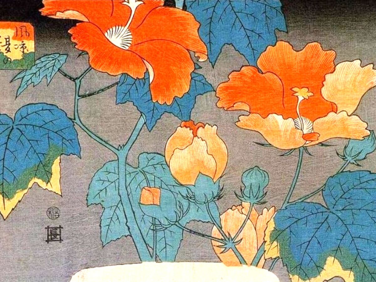 One of ten most popular flower paintings by Hiroshige