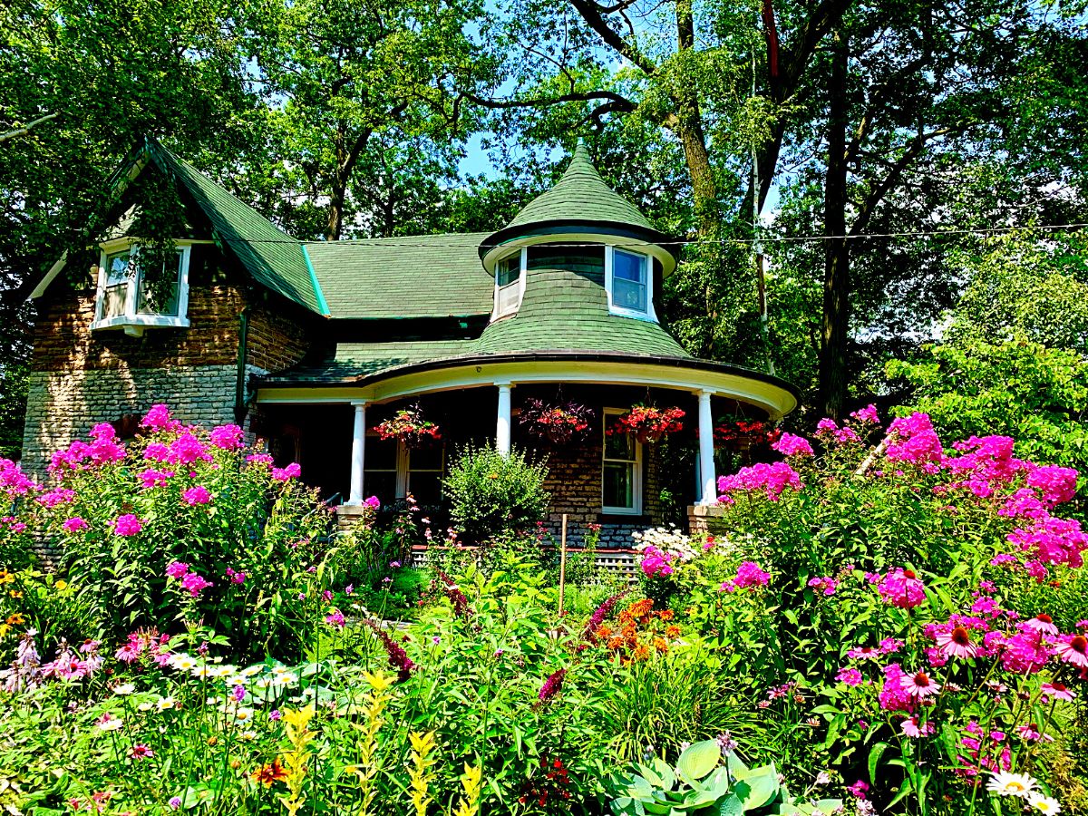 Whimsical and charming cottage garden