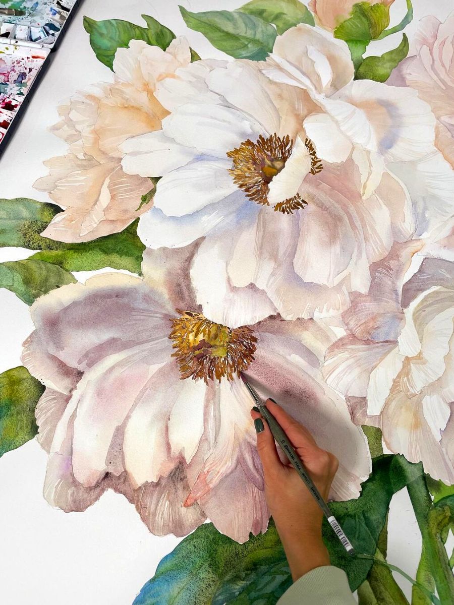 Janet Pulcho white peonies