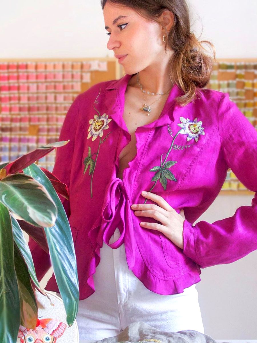 Clothing with Biancas floral embroideries