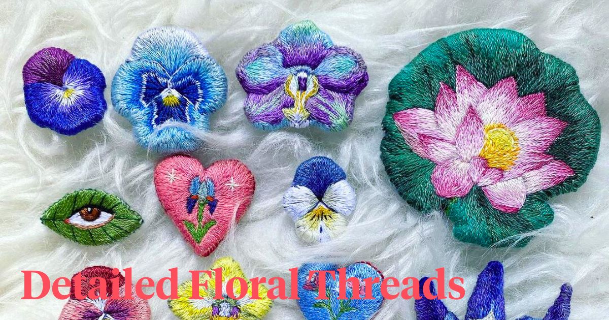 Detailed floral threads
