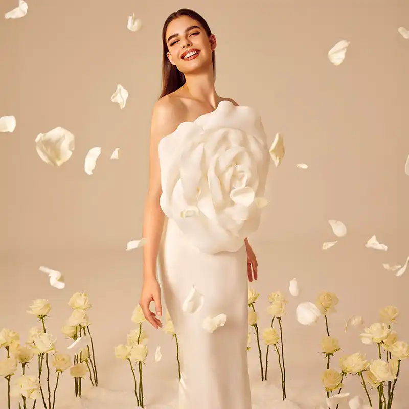 White floral dress