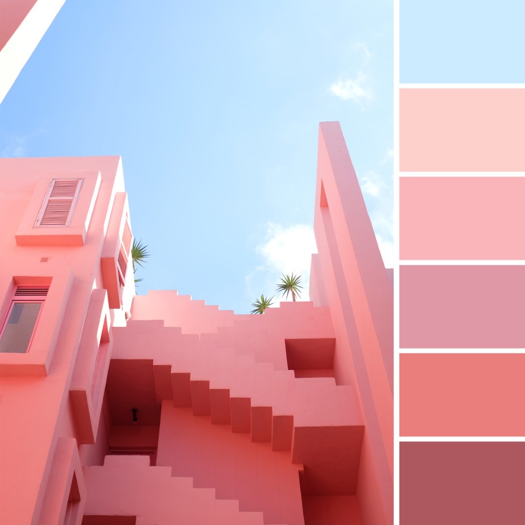 Pink color trend in architecture