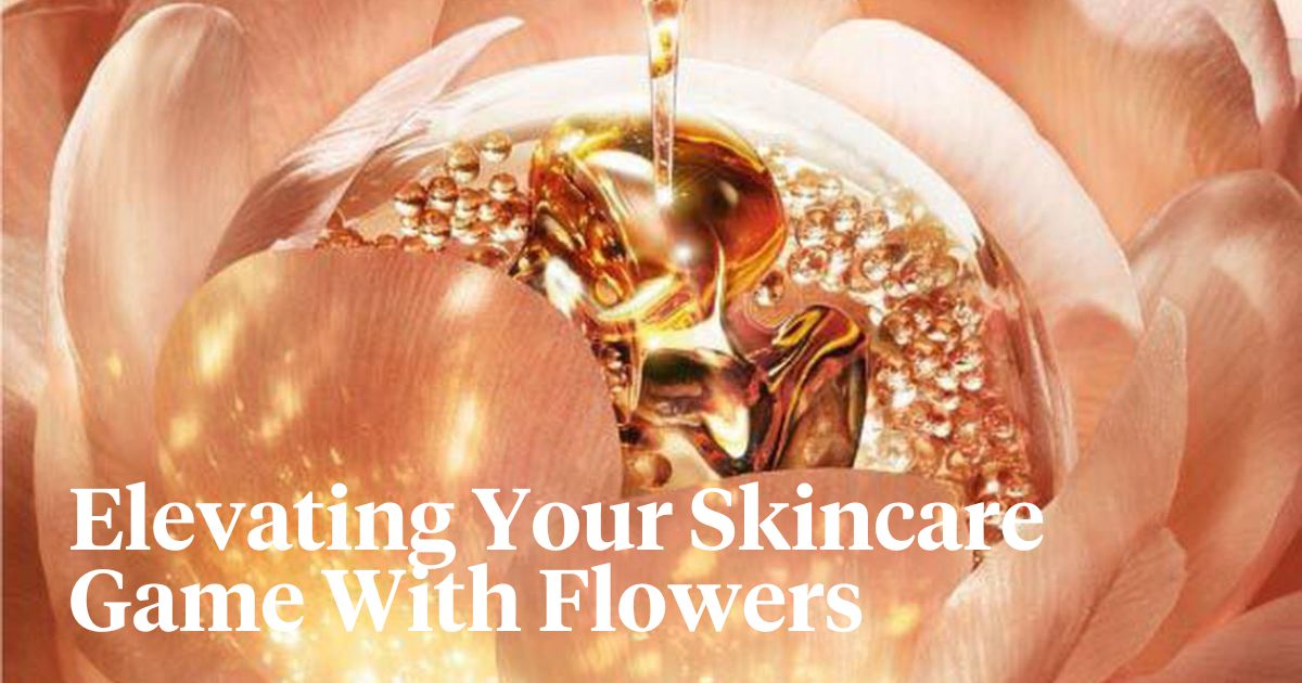 Skincare with flowers