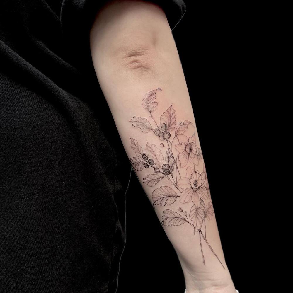 Holly flower tattos