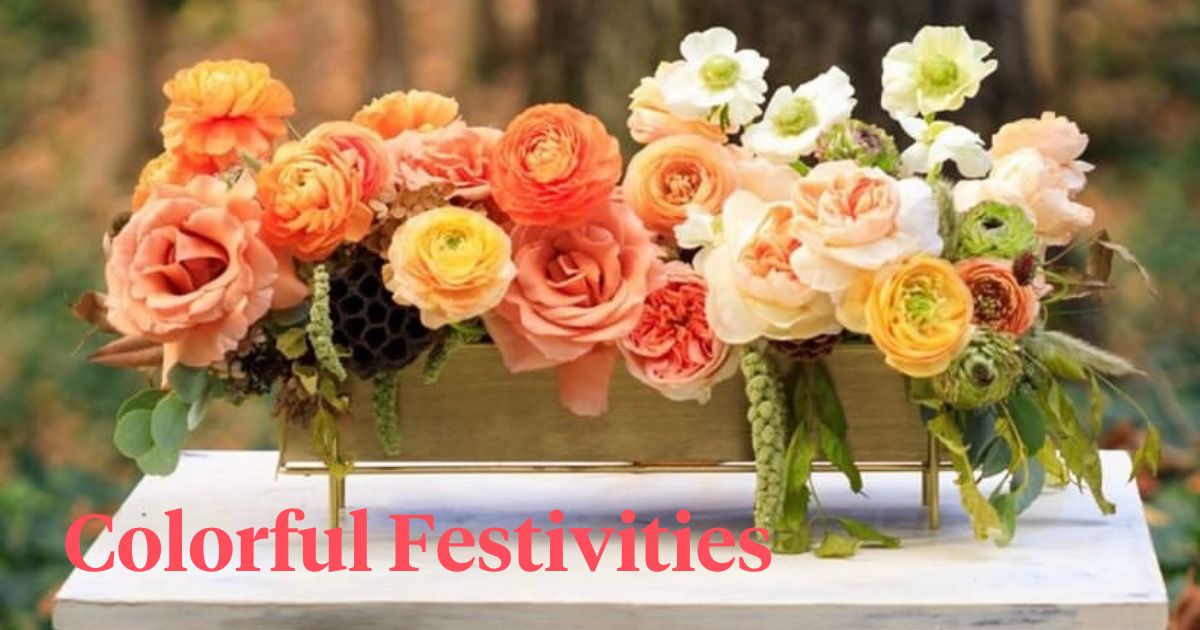 Colorful festivities with flowers