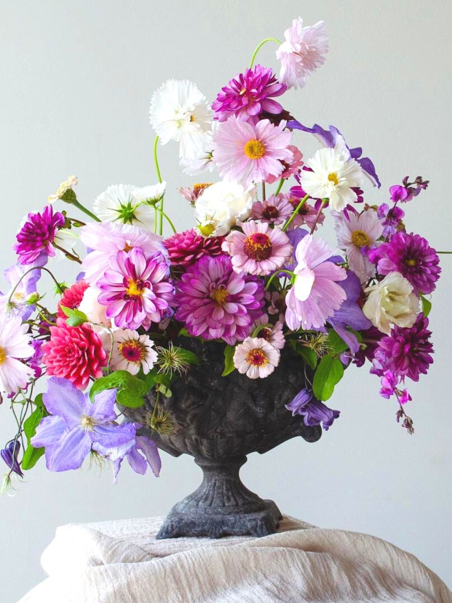 Tones of purples and pinks for floral design by TJ McGrath