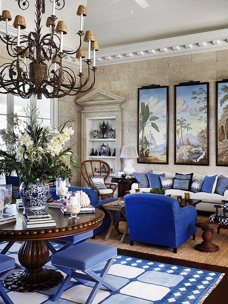 Rich and Bold Blue Interior Design