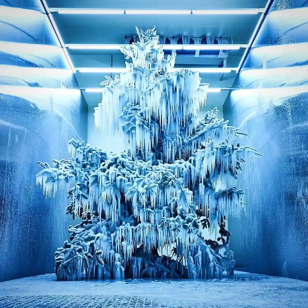 Azuma Makoto Bedazzles With His Frozen Christmas Tree and Other Floral Installations