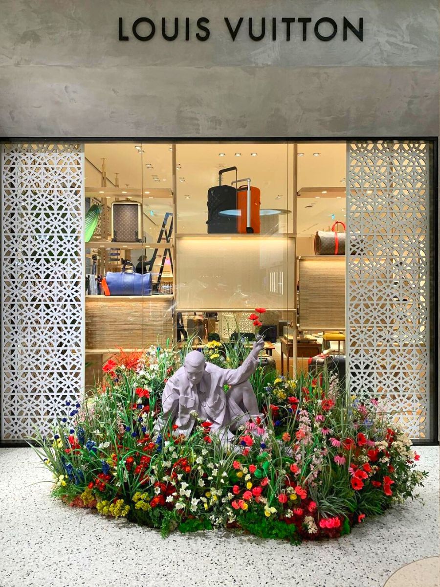 Floral display for Louis Vuitton by Mark Colle