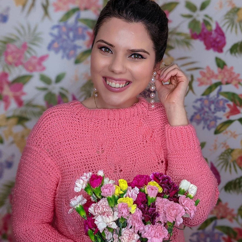 lady love with Carnation flower