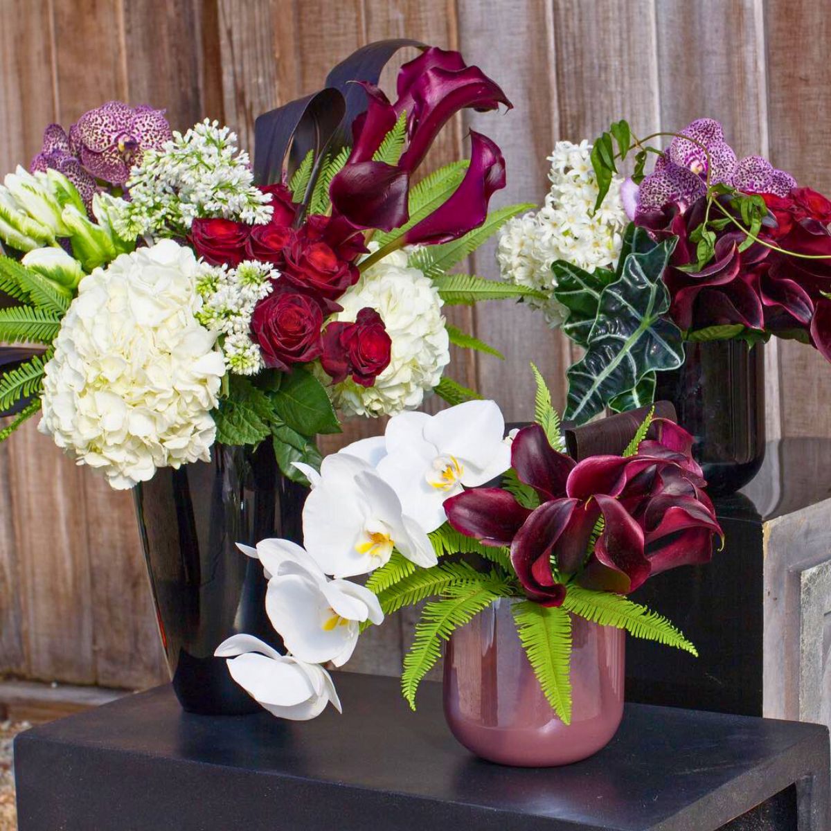 Different types of arrangements with callas for Vday