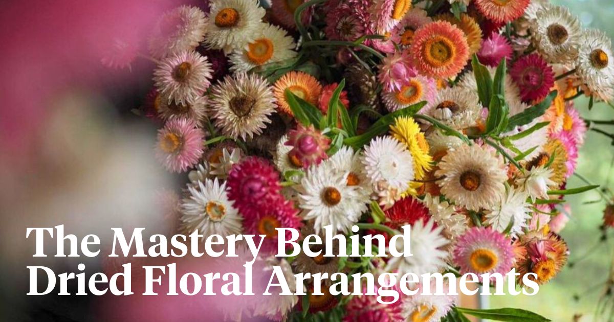 Dried floral arrangements by Bex Partridge