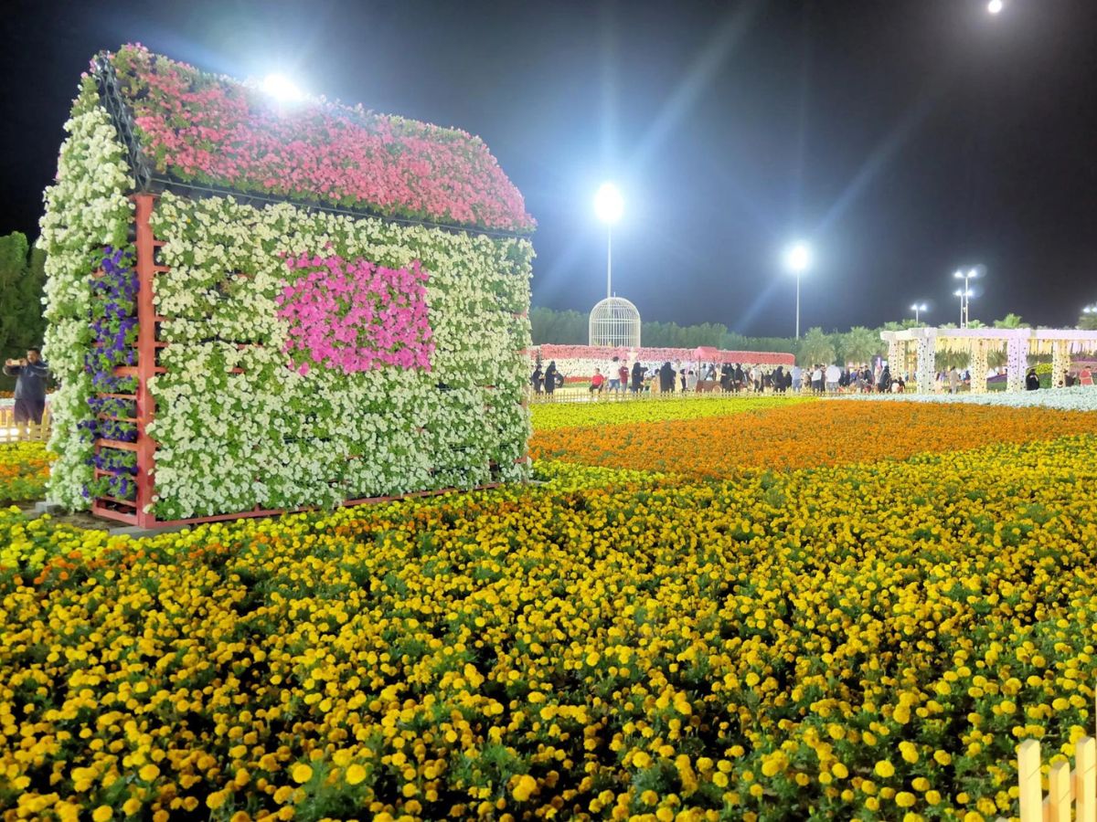House decorated with flowers at Yanbu