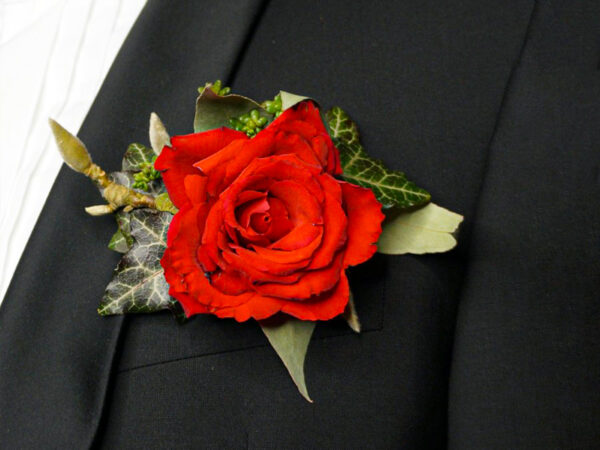 Pocket Bouquets and Cufflinks for Weddings and Parties - Classic Red Rose