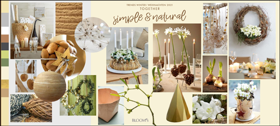 Trendthema Simple+Natural - Bloom's Winter Christmas Trends 2021 - Bloom's article on Thursd